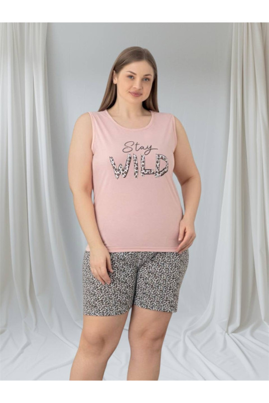 Піжама жіноча,  майка та шорти Wild котон 