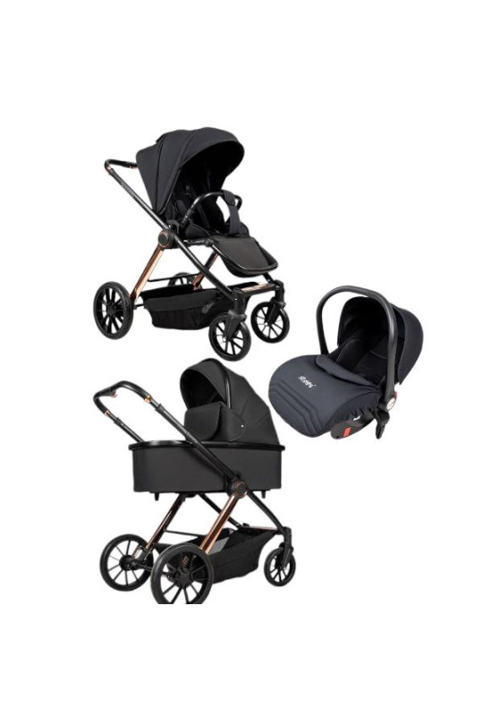  Дитяча коляска 3в1 Ninos Estrella Black Gold