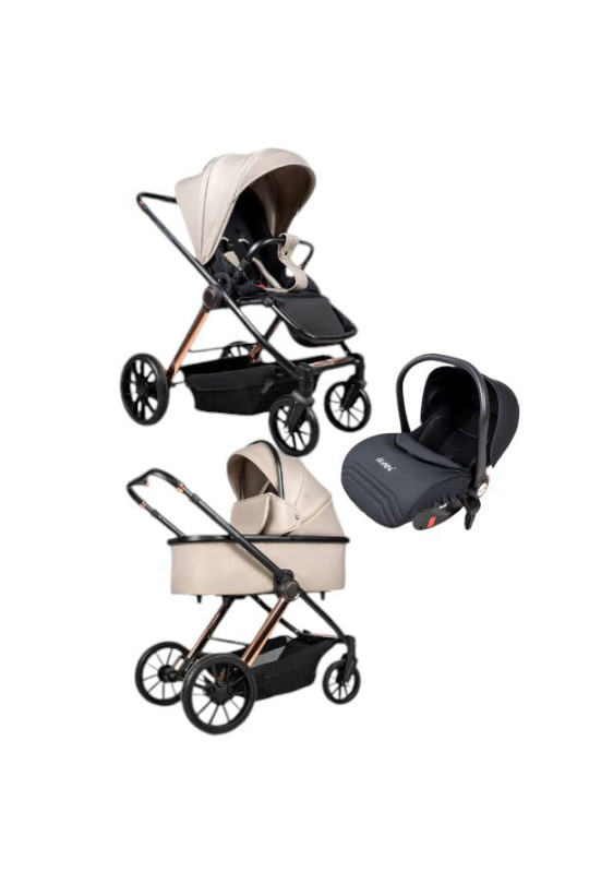  Дитяча коляска 3в1  Ninos Estrella Beige Gold