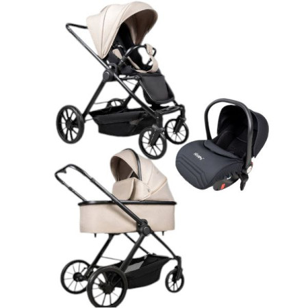 Дитяча коляска 3в1 Ninos Estrella Beige Black