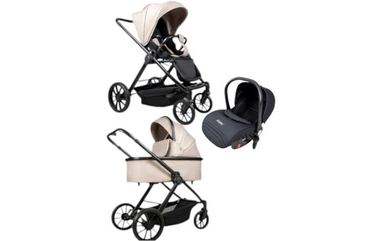 Дитяча коляска 3в1 Ninos Estrella Beige Black