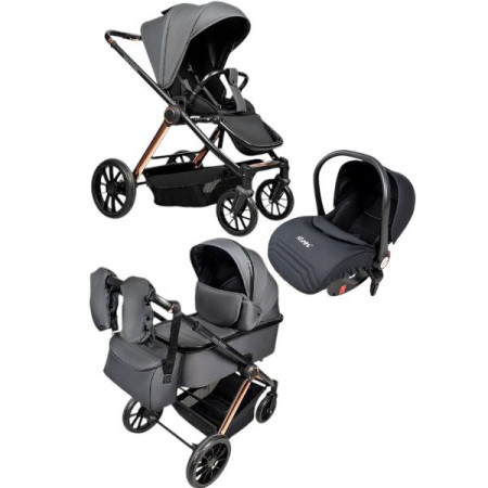 Дитяча коляска 3в1 Ninos Estrella Grey Gold