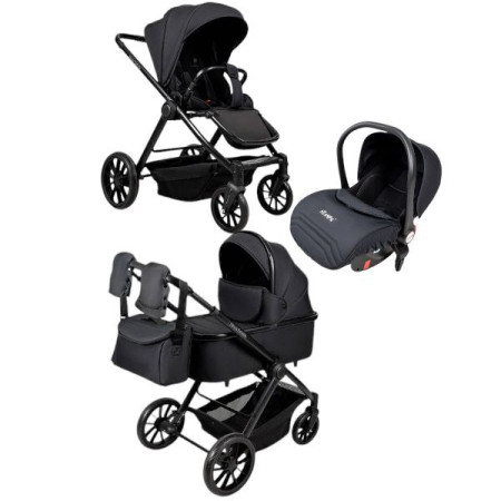 Дитяча коляска 3в1 Ninos Estrella Black Black Дитяча коляска 3в1 Ninos Estrella Black Black