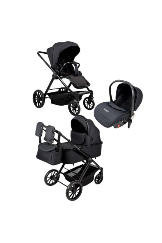  Дитяча коляска 3в1 Ninos Estrella Black Black
