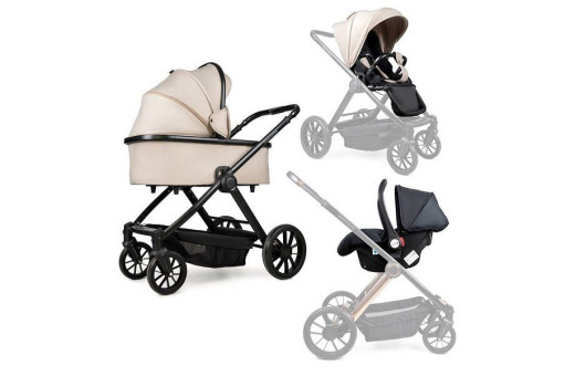 Дитяча коляска 3в1 Ninos Estrella Beige Black