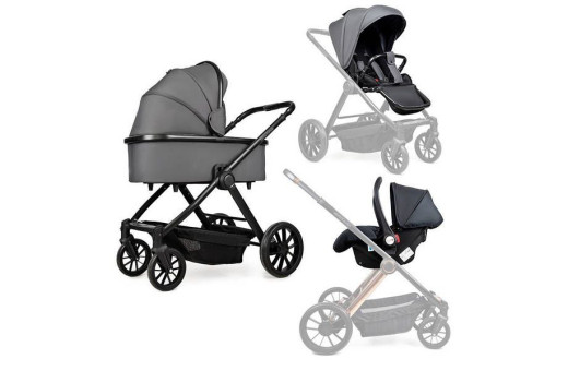 Дитяча коляска 3в1 Ninos Estrella Grey Black Дитяча коляска 3в1 Ninos Estrella Grey Black