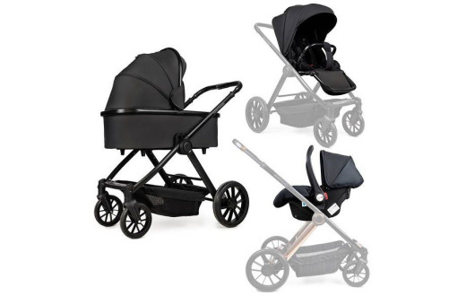 Дитяча коляска 3в1 Ninos Estrella Black Black Дитяча коляска 3в1 Ninos Estrella Black Black