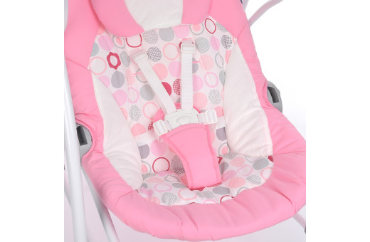 Гойдалка-шезлонг ME 1028 SENSA Circles Pink
