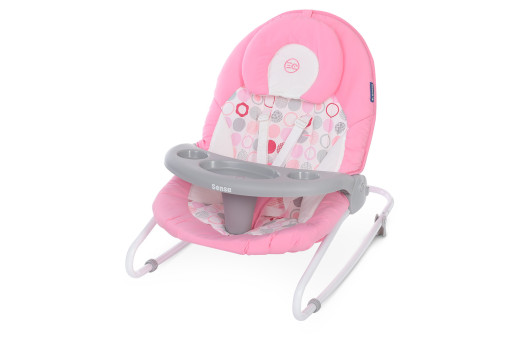 Гойдалка-шезлонг ME 1028 SENSA Circles Pink