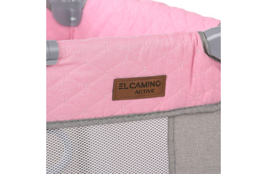 Манеж ME 1097 CASTLE Pink Gray