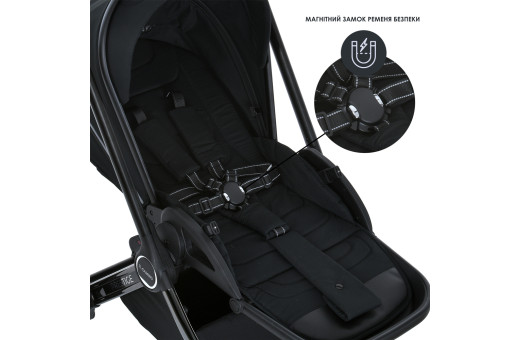 Коляска детская 2в1 ME 1124 PRESTIGE Jet Black