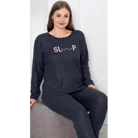 Піжама жіноча, домашній костюм штани та кофта довгий рукав, норма кашемір Sleep