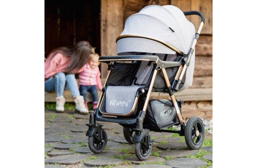 Прогулянкова дитяча коляска-візок Ninos Maxi Light Grey Прогулянкова дитяча коляска-візок Ninos Maxi Light Grey